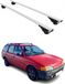 Omac Dakdragers, dwarsbalken voor Ford Escort, bouwjaar 1991-1999, staal, argent