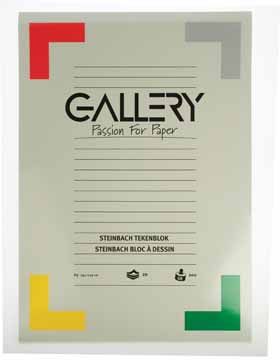 Gallery tekenblok 200 g/m² Steinbach gekorreld 20 blad ft 29,7 x 42 cm A3
