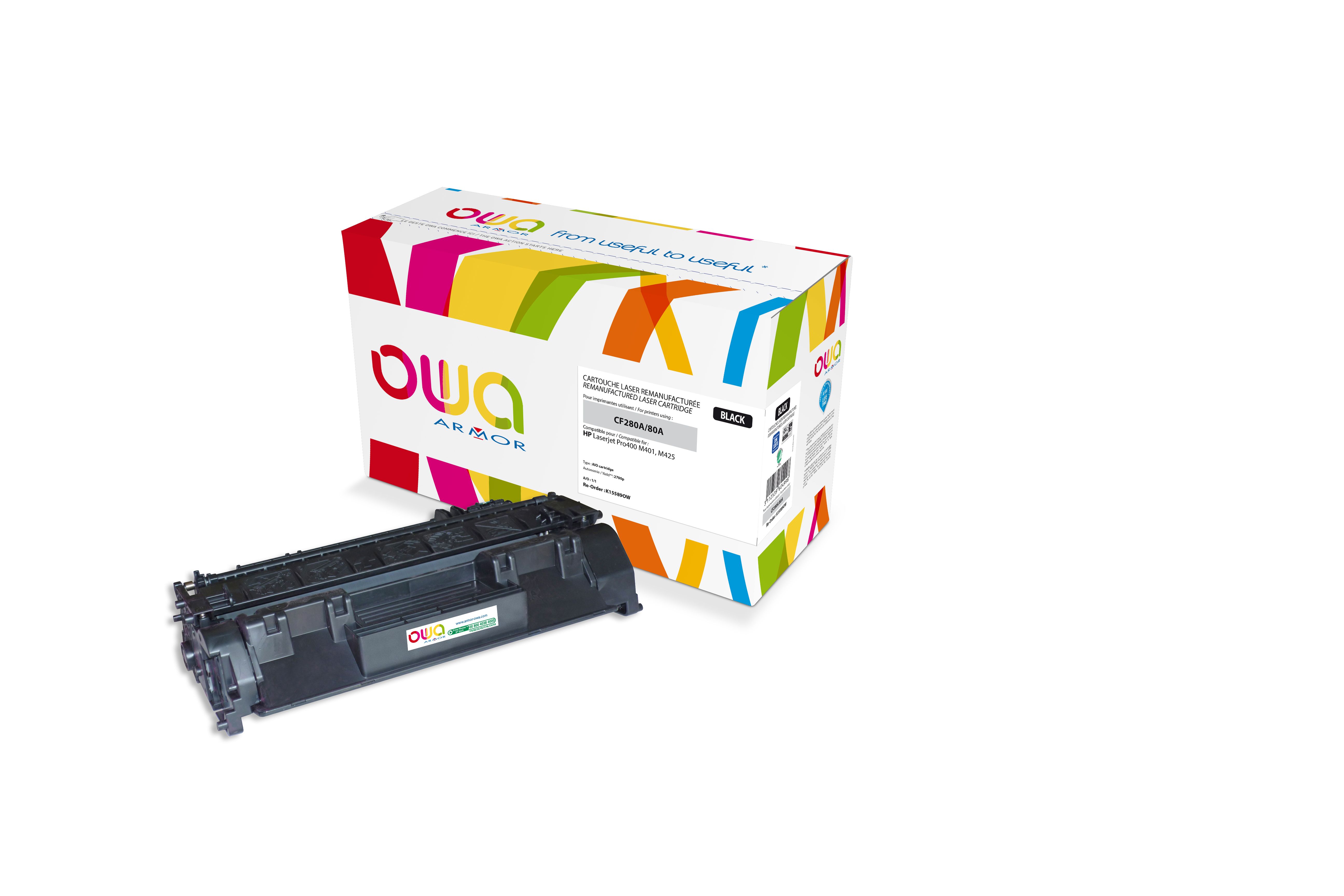 ARMOR K15589OW Toner Cartridge - Black - HP Compatible - 1 Pack