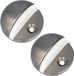 AMIG Deurstopper/deurbuffer - 2x - D45mm - geborsteld nikkel