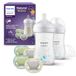Philips Avent Natural Response-cadeauset voor baby's: 2 Natural Respons-flessen van 260 ml met T3 spenen (1m+) en 4 Ultra Air-fopspenen (model SCD837/13)