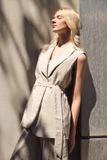 Touché Privé Cupro Gilet en Broek Set Stone Dames