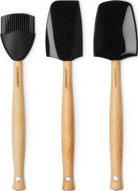 Le Creuset Premium Silicone Spatula Set - 3 Piece - Black