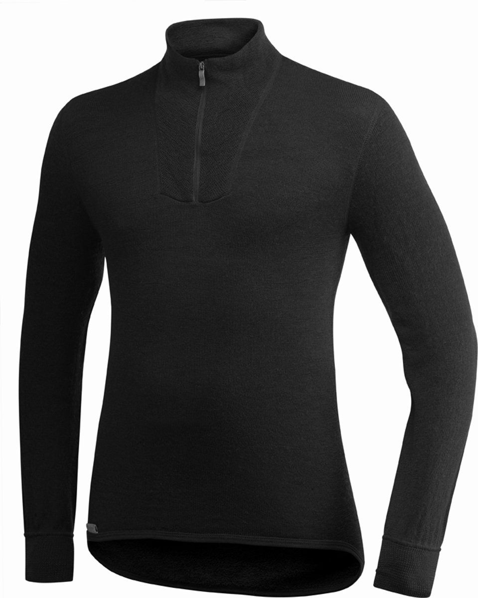 Woolpower ZIP TURTLENECK 200 G/m2 - BLACK - 7317430007824
