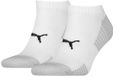 PUMA Unisex sneaker sportsokken met badstof zool 2 pack - 43/46 - White