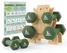 Halterset - 1 kg, 2 kg, 3 kg - Dumbbell set - Set van 12 kg - Vert - Met bamboe rek