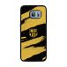FC Barcelona Coque de Téléphone 3D Officielle Noire et Jaune avec des rayures abstraites