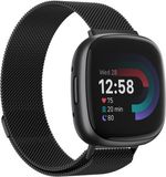 Strap-it Smartwatch bandje - Milanees bandje - Zwart - Maat S