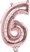 Boland Ballon Cijfer 6 Roze Goud 86 cm