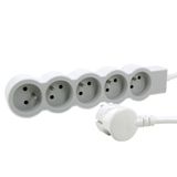 Legrand Stekkerdoos 5 Stopcontacten 1.5m Wit/Grijs