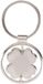 Merkloos / Sans marque Sleutelhanger klavertje vier - 3,5 cm - aluminium/staal - draaibaar - autosleutel/huissleutel