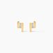 Dolene Boucles D'oreilles Puces Or Jaune Diamant