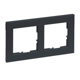 LEGRAND, SEANO 2-voudig frame, thermoplast, halogeenvrij, afmetingen: 87 x 158 mm, kleur: antraciet gelakt, 765472