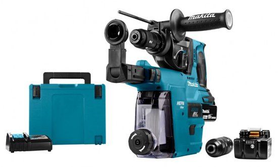 Makita DHR243RTJW 18V Accu SDS-PLUS Boor- En Combihamer + Stofafzuiging 2x 5.0Ah In Mbox