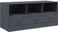 vidaXL Tv-meubel 99x39x44 cm staal antracietkleurig