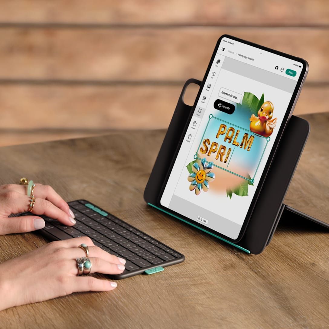Logitech Flip Folio - Tablettoetsenbord - iPad Pro 11-inch (M4) & iPad Air 11-inch (M2 en M3)(5e generatie - 2024) - Graphite US