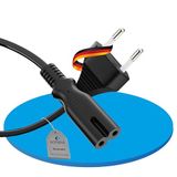 sonero Stroomkabel netsnoer 2-polig, 3,0 m, eurostekker type C stekker naar IEC-bus, C7, Euro 8-stekker, voedingskabel voor tv, PS5, PS4, PS3, huishoudelijke apparaten, zwart