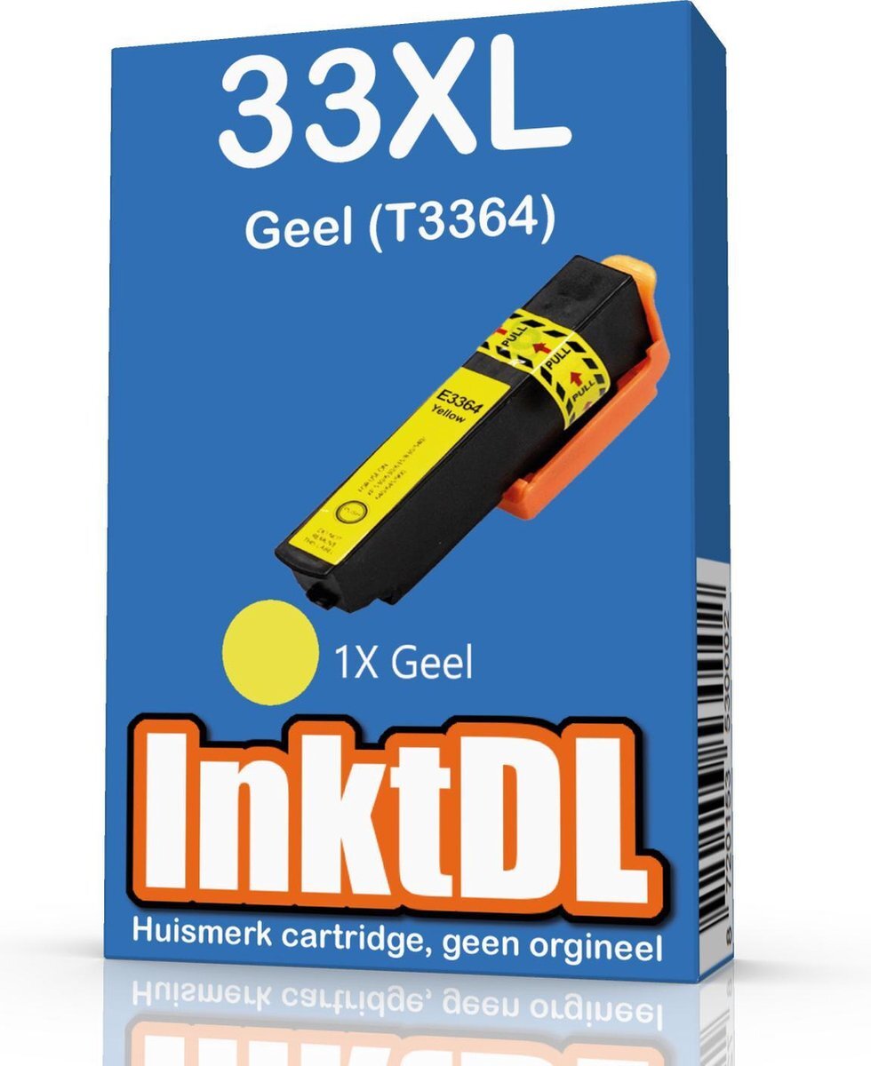 InktDL Compatible inktcartridge voor Epson 33XL | Geel (T3364)