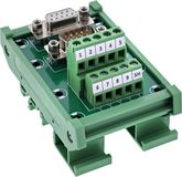 InLine D-Sub 9 aansluitblok, bus/stekker, schroefaansluiting, DIN-rail