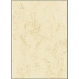 SIGEL DP191 Hoogwaardig gemarmerd karton/papier, beige, A4, 25 vellen, motief aan beide zijden, 200 g, certificaatpapier, van duurzaam papier