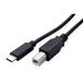 Roline USB2.0 Type C-kabel, C - B, M/M, zwart, 4,5 m