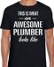Bellatio Decorations Awesome Plumber T-shirt Zwart Heren XL