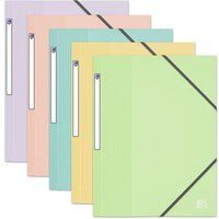 Oxford School Life A4 3 Flap map met Elastisch Polypro Pastel Cover Willekeurig ontwerp