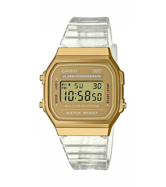 Casio A168XESG-9AEF Collection Vintage - Heren horloge - Digitaal - Goudkleurig