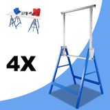 Merkloos / Sans marque Hong Kong Baijing Technology Limited 4 stuks Werkbok van Staal - 7 Hoogtes Verstelbaar - Inklapbaar - Max. 200 kg - Blauw
