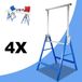 Merkloos / Sans marque Hong Kong Baijing Technology Limited 4 stuks Werkbok van Staal - 7 Hoogtes Verstelbaar - Inklapbaar - Max. 200 kg - Blauw