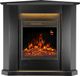 Juskys Poêle électrique - Forme d'angle - 2000 Watt - Noir - Effet feu