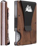 Mountain Voyage Co - Minimalistische creditcardhouder voor heren, walnoothout