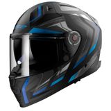 LS2 FF811 Vector II Alizer Mat Zwart Blauw Integraalhelm - Helm