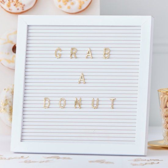 Ginger Ray Letterbord Pegbord Wit Met Gouden Letters Gold Wedding