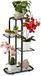 Merkloos Relaxdays plantenstandaard metaal - 4 etages - binnen - buiten - 81x44x24,5 cm - zwart