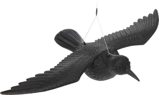 Merkloos Duivenverjager - Kraai - Vliegend - 57 x 40 cm - Zwart