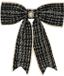Kaemingk Noeud de Noël Noir Champagne 32,5 cm avec Broche