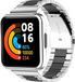 Strap-it Stalen Smartwatch bandje - Geschikt voor Redmi Watch 2 Lite stalen band - zilver/zwart