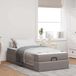 Maison Exclusive - Cadre de lit avec matelas, 2 pièces, tissu taupe