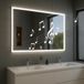 Miroir LED pour salle de bain, 60x80 cm, pour montage mural, design moderne