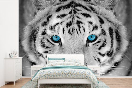 Nr1Wallpaper Fotobehang Tijger - Winter - Dieren - 390x260 cm - Vlies - Multicolor