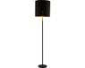 Lindby Nymar lampadaire, tissu, noir-or