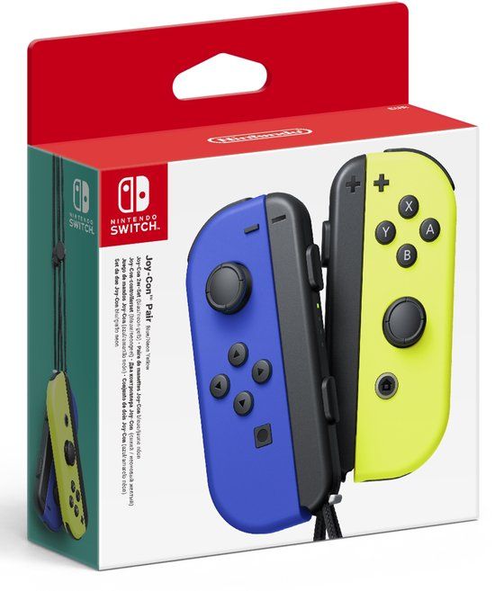 Nintendo Joy-Con Blauw, Geel Bluetooth Gamepad Digitaal Nintendo Switch, Nintendo Switch OLED