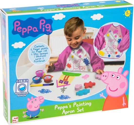 Peppa Pig Schilderset met vingerverf en schort