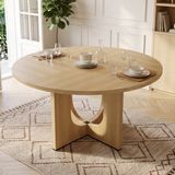 MODFU Eettafel - Rond - Scandinavisch - Oak - MDF - 120 Cm