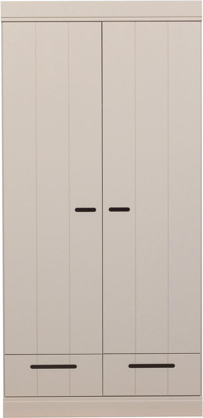 WOOOD Connect Kledingkast 2-Deurs met lade - Grenen - Dust - 195x94x53