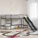 Maison Exclusive - Lit mezzanine pour enfant avec toboggan, noir et anthracite, 90 x 200 cm