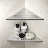 Bernkot Hoekdoucheplanken, 30 cm geborsteld roestvrij staal 304
