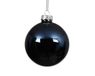 Decoris boule de Noël 8cm en verre, couleur bleu 1 pièce
