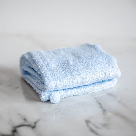 Bamboe haarhanddoek blauw - 65 x 50 cm - Sneldrogend